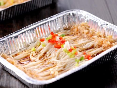 河南锡纸烤金针菇